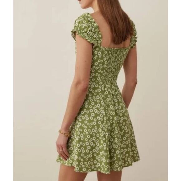 Reformation Pacey Green Floral Fennel Dress - Picture 16 of 16
